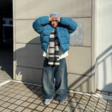 Oversized Welon-Slit Hooded Puffer Jacket