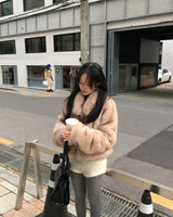 Mink crop fur jacket