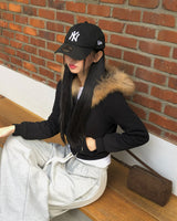 [ORIGINAL] POE Fur Hood 2-Way Zip-Up Hoodie