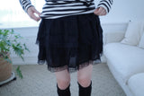 Lace Cancan Mini Skirt (2color)