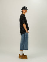 RT Side Pintuck Denim Bermuda Pants 