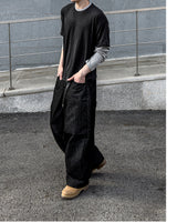 Skull Dart Wide Cargo Denim Pants