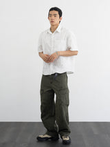 Washed detail cargo pants 3color
