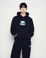 25FW ブルーオバールロゴロングパンツ ブラック