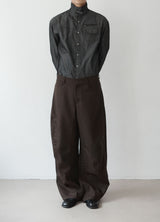 high-neck shirt jacket