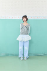 LEO HEART LACE TOP (MINT)