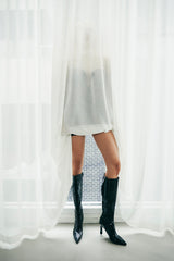 Basic Stiletto Boots Heel(Brwon)