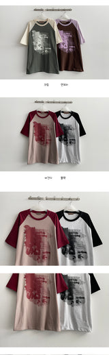 Rinel ラグアンド半袖Tシャツ