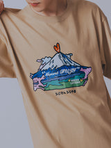 富士山グラフィックTシャツ (khaki)