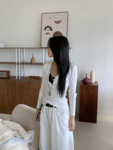 Secret Slim Fit Button Rib Knit & Lace Bra 2pcs