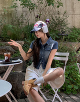 リベットヘビーパイルバミューダパンツ