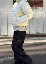 [Unisex] ノンパドワイドカーゴデニムパンツ