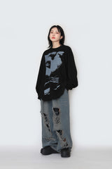 Face over long sleeve T