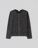 Angle Knit Zip-up with Hand Warmers