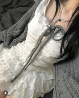 pearl drop necklace(cross)