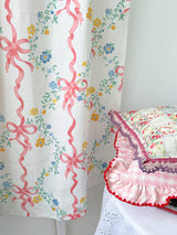 Princess Ribbon Curtain Screen Floral Print 230cm