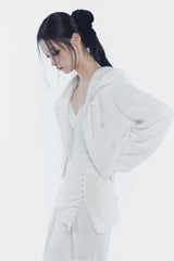 アンフーディーカーディガン ivory