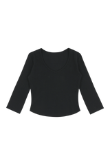 C 90S ラインVネックTシャツ_ブラック
