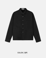 アオンベーシッククロップドシャツ