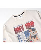 TL Day-1 ビンテージウォッシュド長袖Tシャツ (エクリュ)