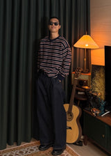 Washed denim pants 