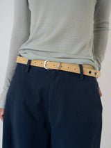 WIDE CUFFS COTTON PANTS (BLUE)