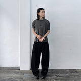 Linear Vintage Silhouette Short-sleeve