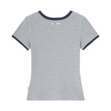 フューチャーフレンドスリムフィットTシャツメランジグレー
