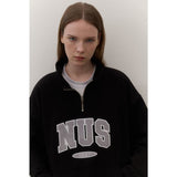 Huke x Nus. ハーフジップアップ(BLACK)