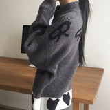 Dezle Nordic rabbit ribbon oversized-fit cardigan