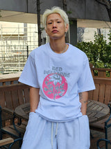 VENTIQUE バッドローズホワイトTシャツ 1color