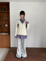 26SS★ [BAONHAUS] Kathleen Banding Semi-Bootcut Pants