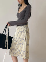 Collage V-Neck Long Sleeve T-Shirt