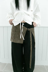 buckle suede wrap skirt(2colors)