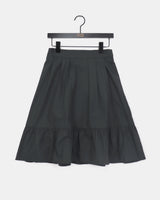 Todi Pintuck Lace Flare Back-Banding Midi Skirt