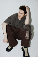 Column Wide Pants (Nether-brown)