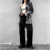 (Unisex)K-POP IU Cargo Big Wide String Cargo Pants(3 colors)