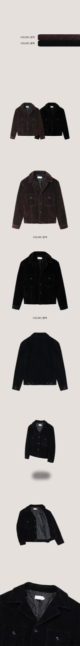 [F/W] ベルベット2ポケットデニムジャケット(2color)