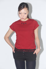レースデューTシャツ - レッド
