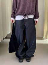 Podan Raw Denim Balloon Wide Pants