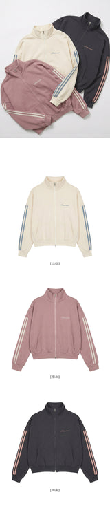 Kiko Track Line Two Way Overfit High Neck Zip-Up