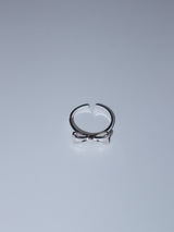 925silver Glossy ribbon silver ring