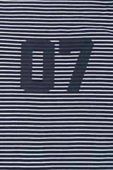 ストライプオフショルダーT_navy
