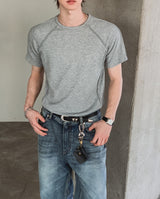 Layden Ribbed Cut-out Short Sleeve T-shirt