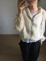 Frill Hoodie Dot Jumper (3color)