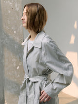 BELT TRENCH COAT GRAY