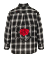オールドスクールチェックフランネルシャツ(BLACK)