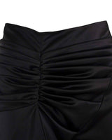 Satin Draped Trousers _ BLACK