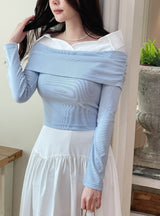 Eki Banding Shirring Flare Long Skirt