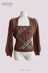Heritage Brown Bolero Two-Piece Top